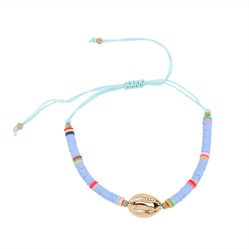 Bohemian Polymer Clay Disc Beads Strands Shell Charm Bracelets Jewelry