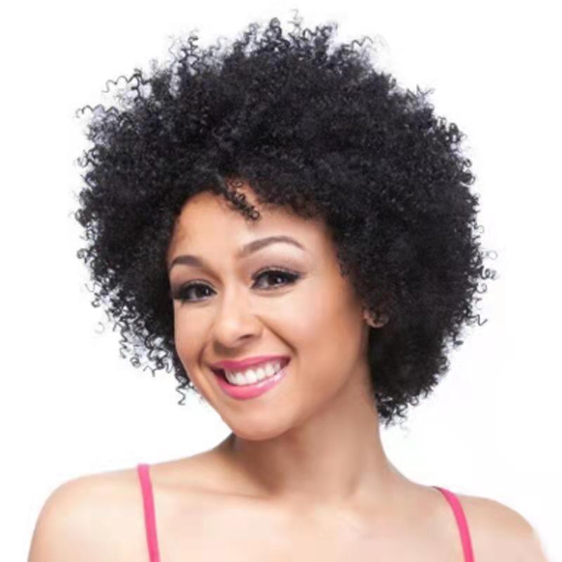 Black Women's Curly Black Brown Short Wig Afro Synthetic Heat Resistant Puff Curl Bang Style, Dark brown 1bt33
Black Women's Curly Black Brown Short Wig Afro Synthetic Heat Resistant Puff Curl Bang Style, Dark brown 1bt33