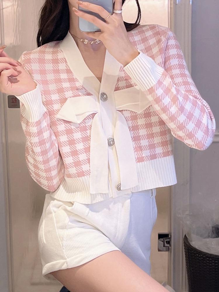 Women's Knits & Tees Fashionable Loose V-neck Long Sleeve Knitted Cardigan Coat Women Spring Autumn Korean Sweet Chic Bow Sweater Tops Outwe, Black
Women's Knits & Tees Fashionable Loose V-neck Long Sleeve Knitted Cardigan Coat Women Spring Autumn Korean Sweet Chic Bow Sweater Tops Outwe, Black