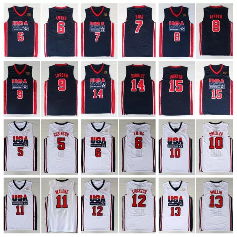 Mens 1992 US national Team Basketball Jerseys Michael 9 Patrick Ewing 6 Scottie Pippen Clyde Drexler John Stockton Moses Malone Johnson Charles Barkley Mens Wear, Colour 1
Mens 1992 US national Team Basketball Jerseys Michael 9 Patrick Ewing 6 Scottie Pippen Clyde Drexler John Stockton Moses Malone Johnson Charles Barkley Mens Wear, Colour 1