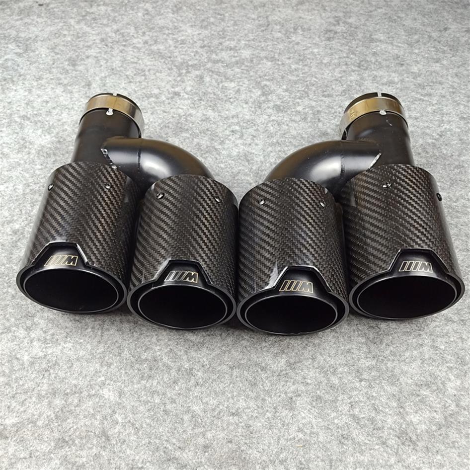 One pair H style carbon fiber exhaust end tips auto muffler Glossy Black stainless steel for Bmw with M logo233k
One pair H style carbon fiber exhaust end tips auto muffler Glossy Black stainless steel for Bmw with M logo233k