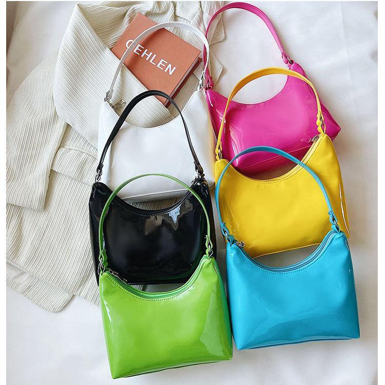 Evening Bags Vintage Women Patent PU Leather Shoulder Underarm Bag Casual Solid Color Small Hobos Handbag Purse, Black
Evening Bags Vintage Women Patent PU Leather Shoulder Underarm Bag Casual Solid Color Small Hobos Handbag Purse, Black