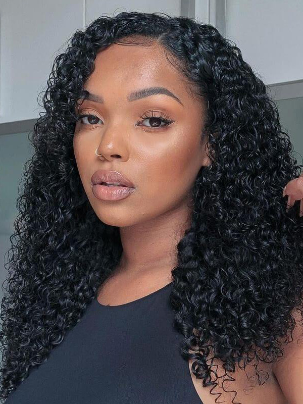 Deep Curly Wig Brazilian Curly Full Lace Human Hair Wigs For Women Water Wave