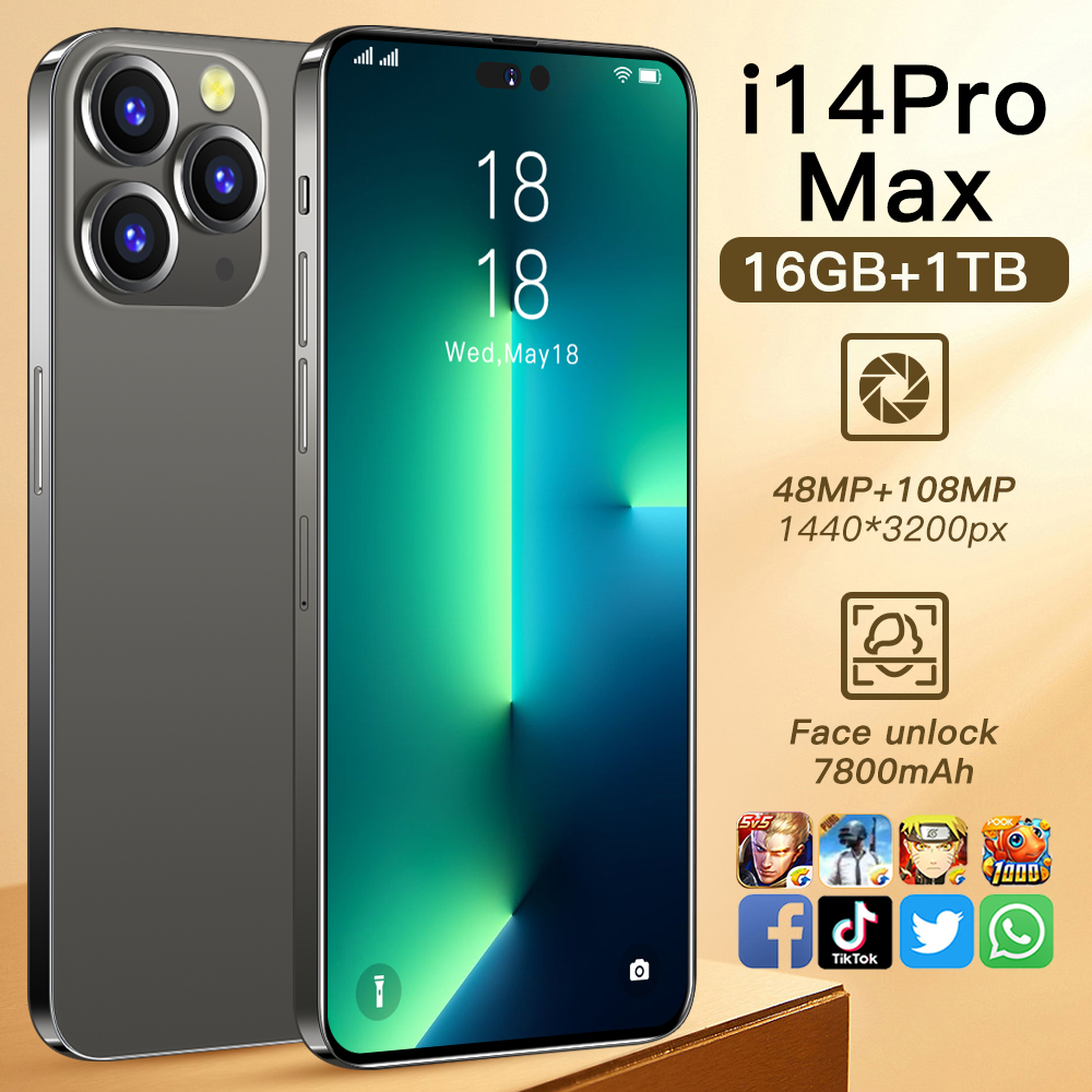 6.8inch i14 pro max android phone cellphone full Display Android 11.0 mobile phones, Gold
6.8inch i14 pro max android phone cellphone full Display Android 11.0 mobile phones, Gold