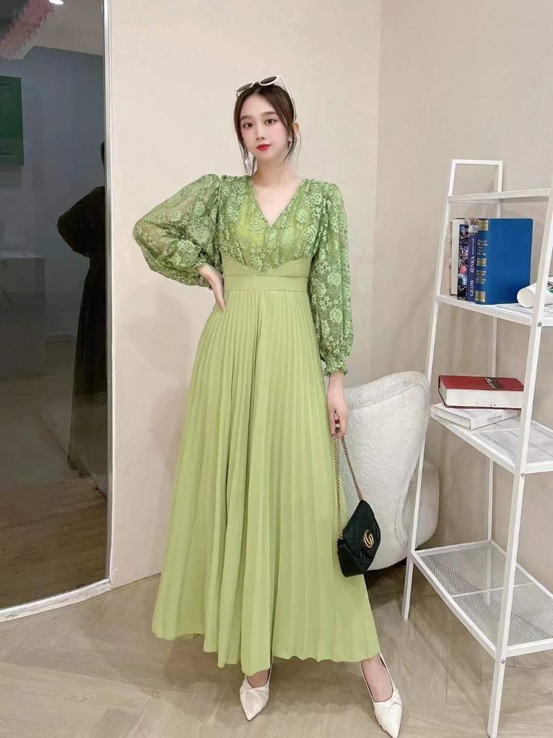 Casual Dresses Spring Autumn Women Sexy V-Neck Long Sleeve Slim Dress High Quality Lace Patchwork Pleated Hem Party DressCasual, Black
Casual Dresses Spring Autumn Women Sexy V-Neck Long Sleeve Slim Dress High Quality Lace Patchwork Pleated Hem Party DressCasual, Black