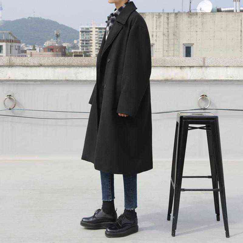 Blends Men's Wool Winter Black Thick Warm Coat Long Overcoat Double Breasted Casual B4 T220809
Blends Men's Wool Winter Black Thick Warm Coat Long Overcoat Double Breasted Casual B4 T220809