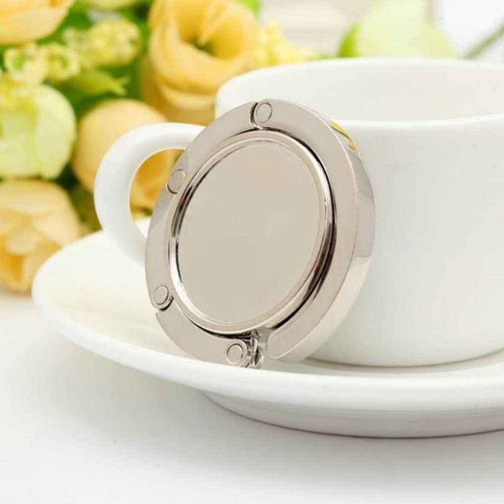 Wholesale Blank DIY Foldable Handbag Hanger Bag Purse Hanger Folding Hook Holder For Restaurant Table