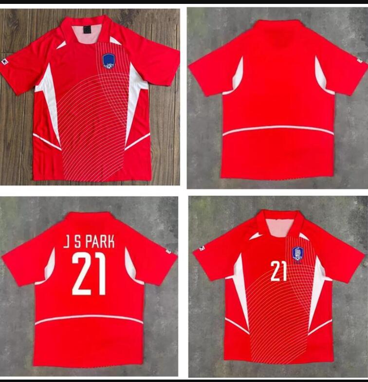 2002 KOREA jersey 2002 national team retro soccer jerseys 02 home red Vintage South Camiseta de ftbol Classic football shirts #21 J PARK
2002 KOREA jersey 2002 national team retro soccer jerseys 02 home red Vintage South Camiseta de ftbol Classic football shirts #21 J PARK