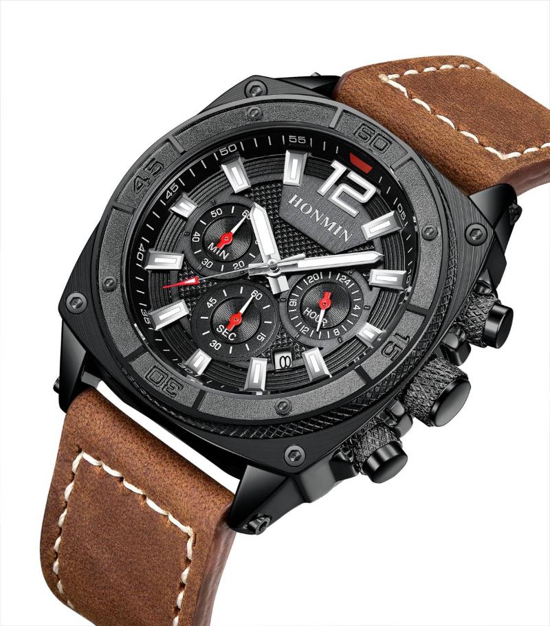 Wristwatches HONMIN Mens Watches Casual High Quality 316 Stainless Steel Band Multifunctional Outdoor 3bar Waterproof Military Watch Men, Blue
Wristwatches HONMIN Mens Watches Casual High Quality 316 Stainless Steel Band Multifunctional Outdoor 3bar Waterproof Military Watch Men, Blue