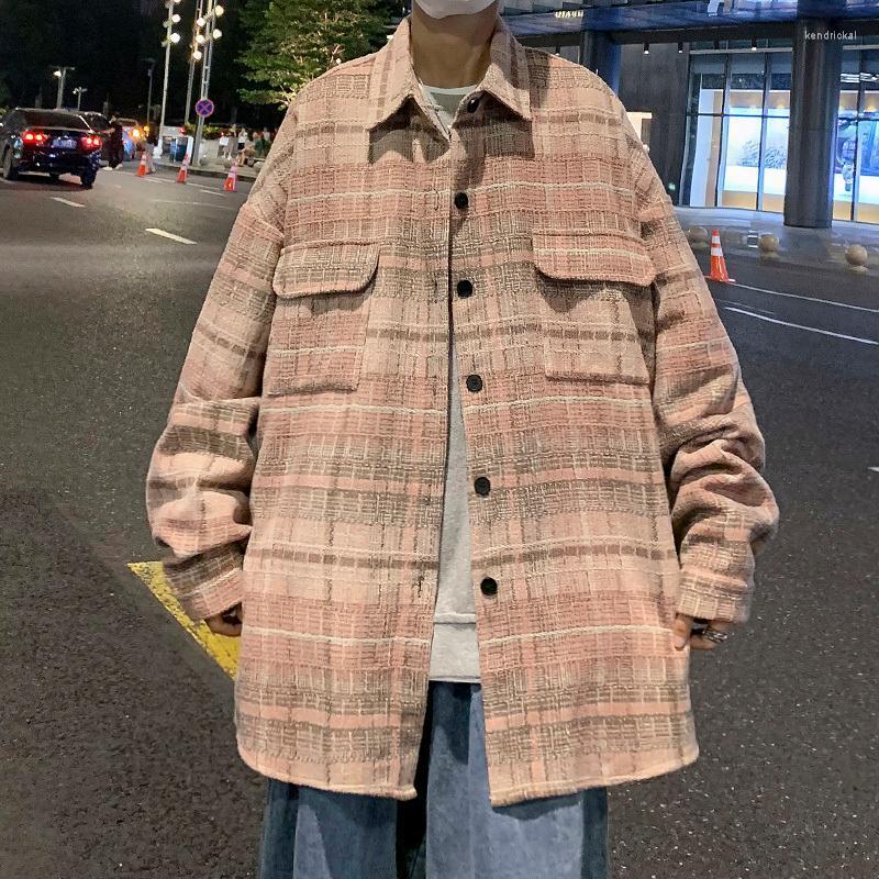 Men's Wool & Blends Autumn Plaid Woolen Coat Fashion Retro Casual Oversized Men Korean Loose Jacket Mens Overcoat Kend22, Black
Men's Wool & Blends Autumn Plaid Woolen Coat Fashion Retro Casual Oversized Men Korean Loose Jacket Mens Overcoat Kend22, Black