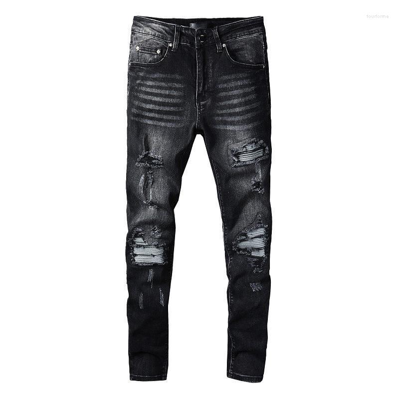 Men's Jeans High Street Ripped Slim Pants Washed Black Casual Denim For Male Size -40
Men's Jeans High Street Ripped Slim Pants Washed Black Casual Denim For Male Size -40