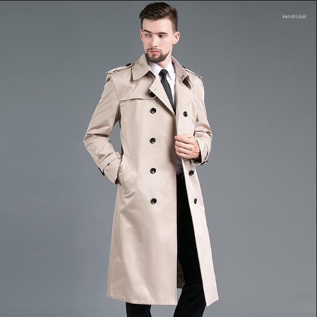 Men' Trench Coats Long Over The Knee Coat Men 2022 Spring And Autumn Double-breasted Jacket Light Khaki Blue Black Kend22
Men' Trench Coats Long Over The Knee Coat Men 2022 Spring And Autumn Double-breasted Jacket Light Khaki Blue Black Kend22
