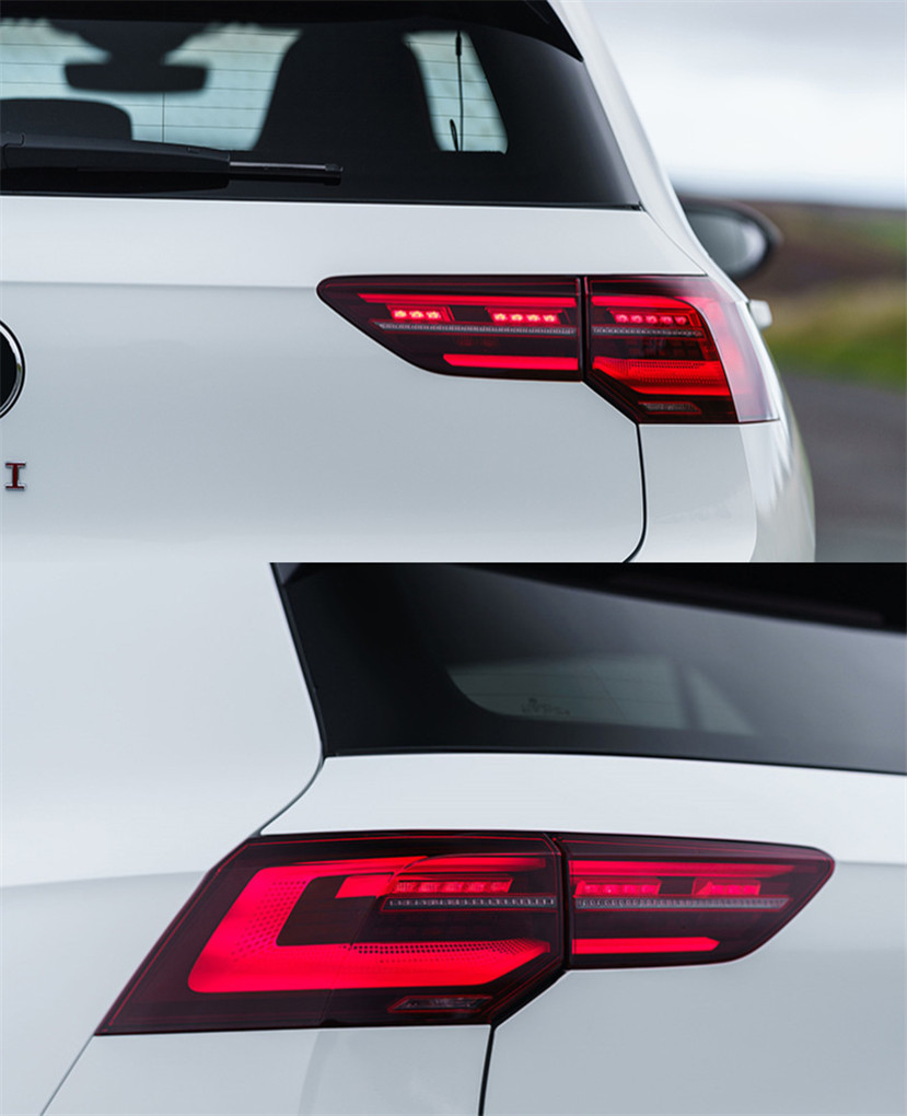 2 Colors Car Styling Tail Lamp for Golf8 Gti Taillights 20 20-2023 MK8 LED Taillight Golf MK8 Rear Stop DRL Brake Auto Accessories