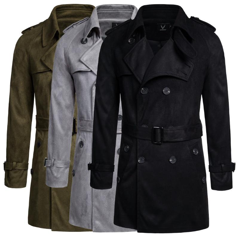Men's Trench Coats Men Windbreaker Coat Overcoat Style Casual Mid-length Suede Large Size Double-breasted JacketMen's, Gray
Men's Trench Coats Men Windbreaker Coat Overcoat Style Casual Mid-length Suede Large Size Double-breasted JacketMen's, Gray