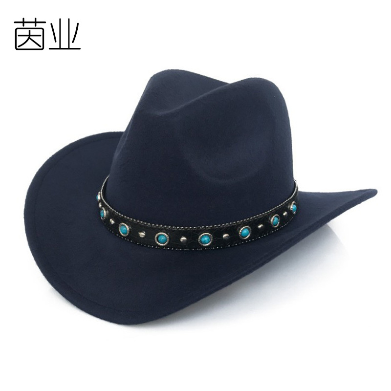Turquoise Belt Cowboy Hat American West Cowboys Top Hat Autumn and Winter Men and Women Woolen Felt Hat Fedora, Red
Turquoise Belt Cowboy Hat American West Cowboys Top Hat Autumn and Winter Men and Women Woolen Felt Hat Fedora, Red