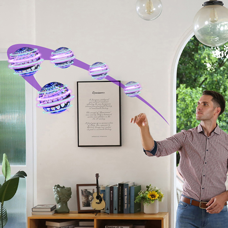 Pro Flying Ball Spinner Toy Hand Controlled Drone Helicopter Hoverball Mini UFO With RGB Light Kids Boys Girls Gifts 220621