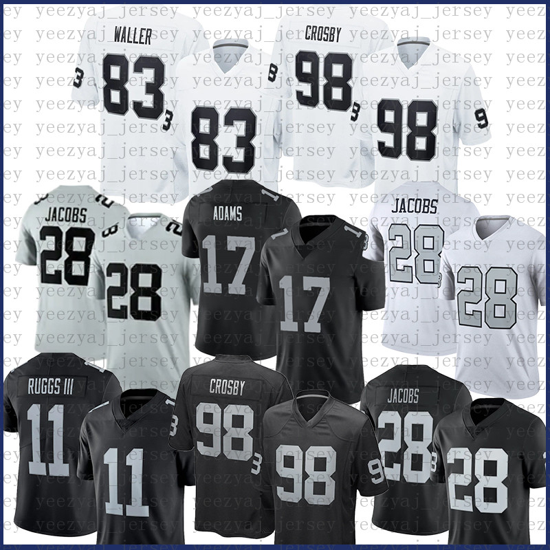 Derek Carr Davante Adams Football Jersey Josh Jacobs Darren Waller Hunter Renfrow Maxx Crosby Chandler Jones Las Vegas Raiders Johnathan Abram Clelin Ferrell Hobbs, Mens-txz