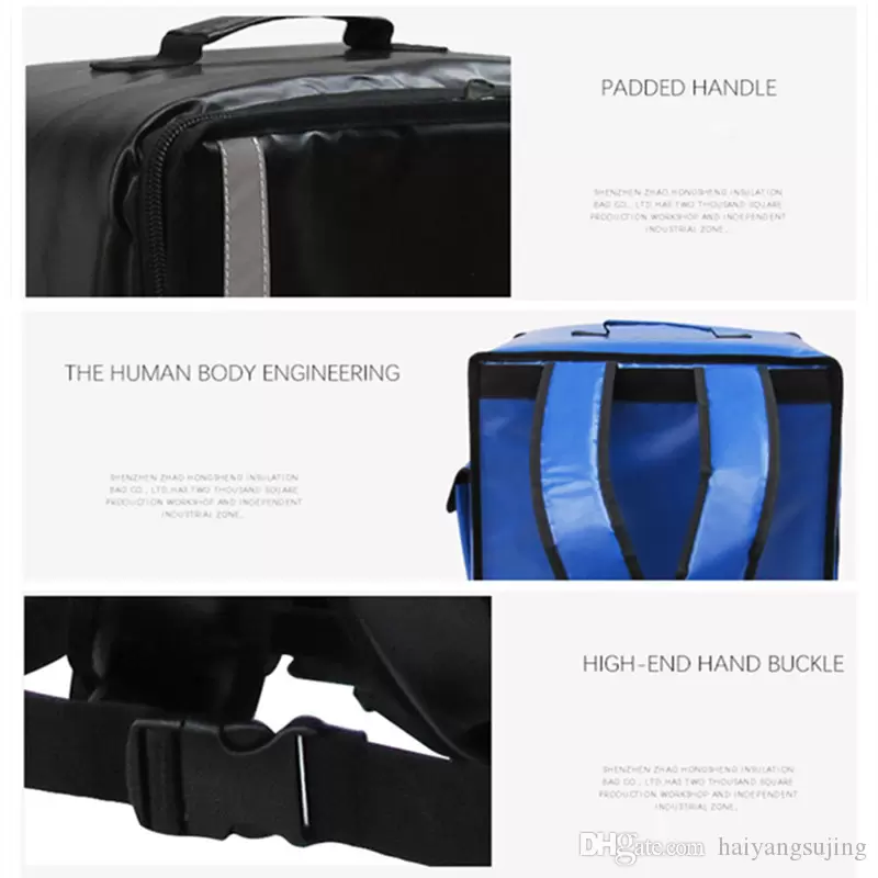 38L insulation bags pizza takeaway ice pack lunch bag cake refrigerated travel box double shoulder backpack waterproof Camping suitcase