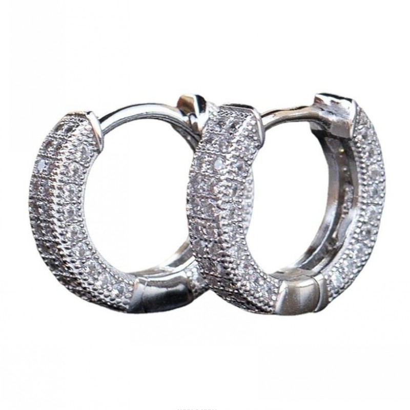Choucong Hip Hop Vintage Jewelry Ear Cuff 925 Sterling Silver Pave White Sapphire CZ Diamond Gemstones Party Fine Women Wedding Clip Earring For Lover