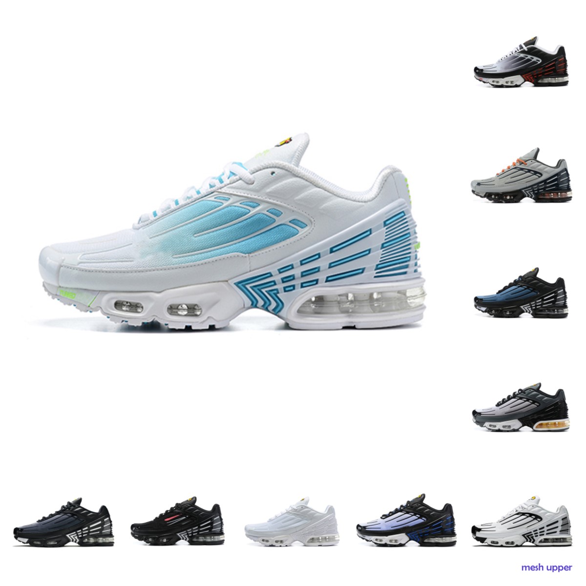 Top Quality tn plus 3 running shoes mens trainers chaussures Triple Black Laser Blue Bred Hyper Violet Silver Red Smoke Grey outdoor sports sneakers, Please contact us
Top Quality tn plus 3 running shoes mens trainers chaussures Triple Black Laser Blue Bred Hyper Violet Silver Red Smoke Grey outdoor sports sneakers, Please contact us