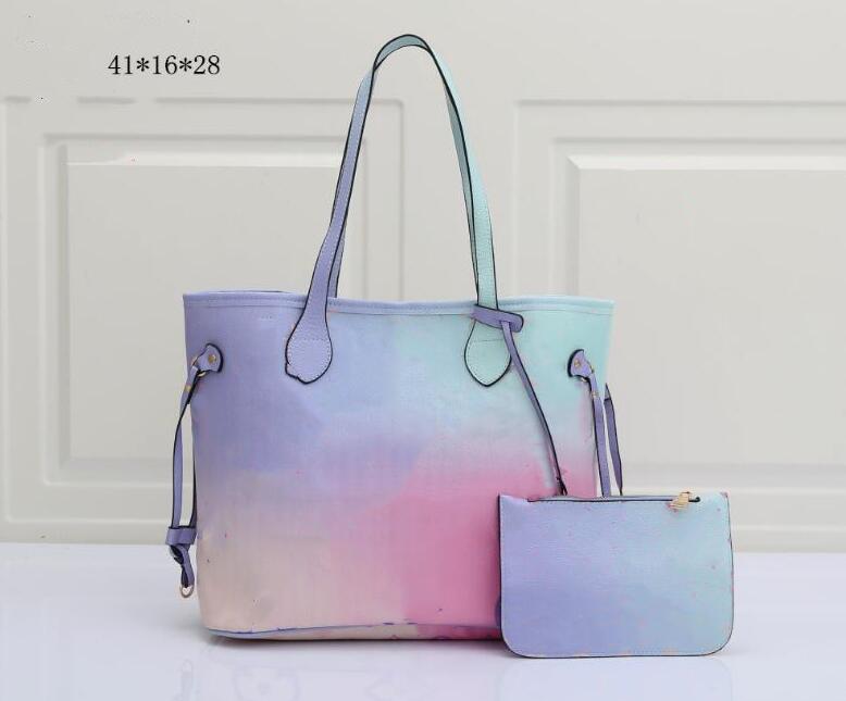 luxurys designers women bags 2pcs/set Bag Color gradient Handbags handbag shoulder classic graffiti design high quality large capacity designer, Pink
luxurys designers women bags 2pcs/set Bag Color gradient Handbags handbag shoulder classic graffiti design high quality large capacity designer, Pink