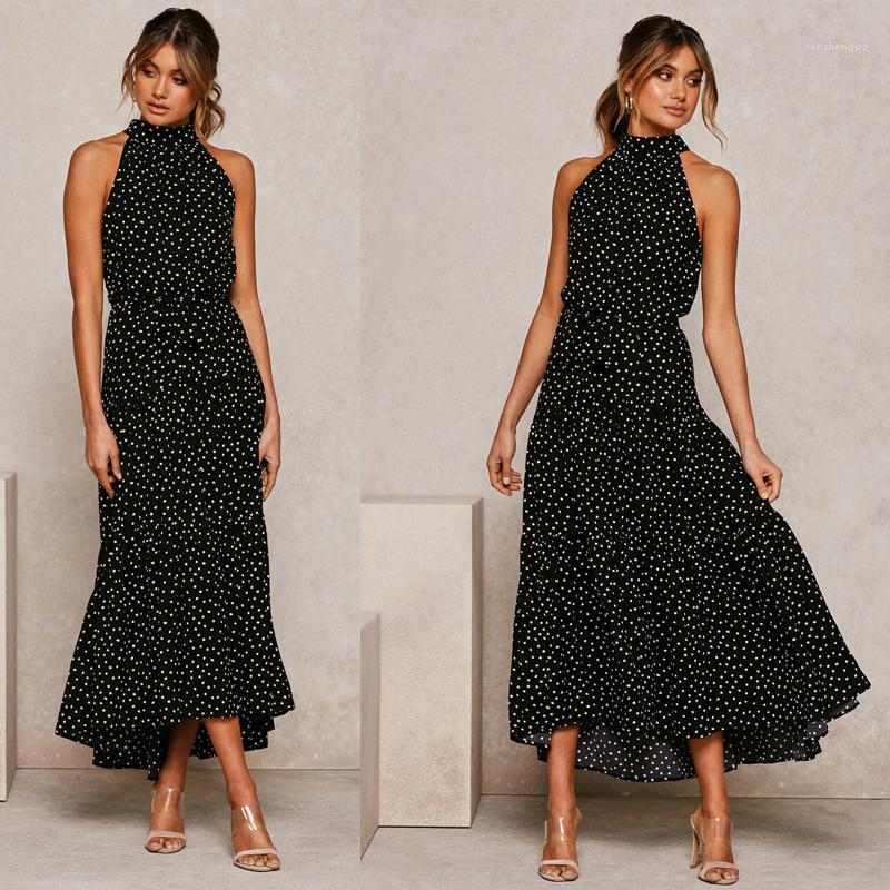 Casual Dresses Elegant Hang Neck Wave Printed Belt Tank For Fashion Women Summer 2022 Dot Sleeveless Halter Sashes Sundress, Beige
Casual Dresses Elegant Hang Neck Wave Printed Belt Tank For Fashion Women Summer 2022 Dot Sleeveless Halter Sashes Sundress, Beige