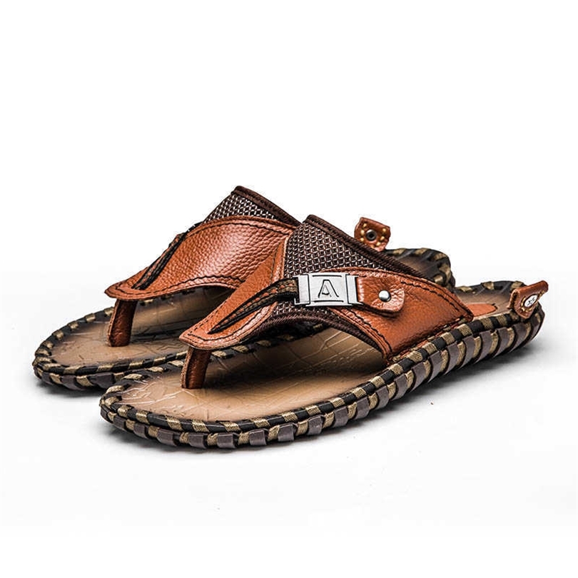 Luxury Brand Handmade Genuine Leather Shoes Cow Men Casual Shoes Beach Flip Flops Sneakers Summer Outdoor Footwear Flat Sandals 210721, Black
Luxury Brand Handmade Genuine Leather Shoes Cow Men Casual Shoes Beach Flip Flops Sneakers Summer Outdoor Footwear Flat Sandals 210721, Black