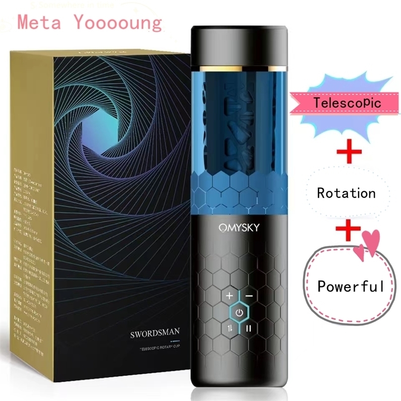 Automatic telescopic Rotate Male Masturbation Cup Power Male Masturbation18 Adult Goods Sex Toys for Men sucking machine 220623