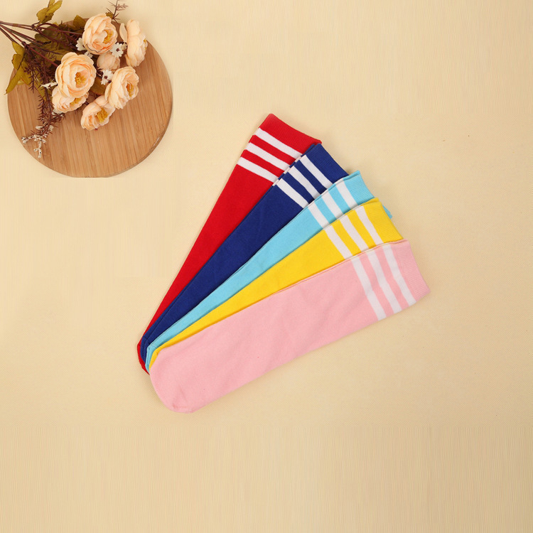 Spring Kids Knee High Sport Socks School Students Girls Boys Football Stripes Cotton Socks Skate Children Baby Dance Long Socks 220512