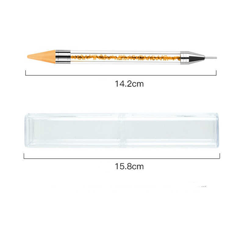 Dual-ended Nail Dotting Pen Crystal Beads Handle Rhinestone Studs Picker Wax Pencil Manicure Nail Art Tools