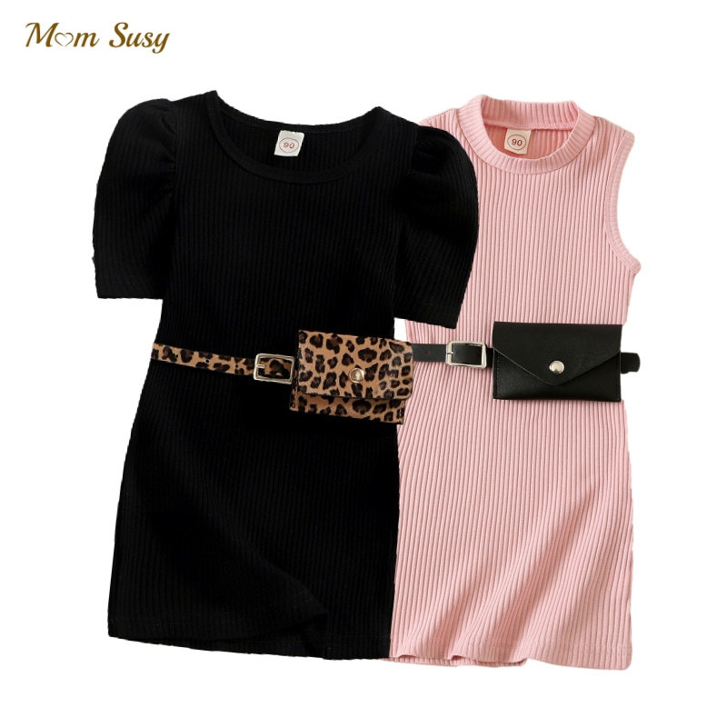 Fashion Baby Girl Ribbed Dress Waist Leopard Bag Infant Toddler Child Summer Vestido Baby Clothes 17Y 220614, Pink1
Fashion Baby Girl Ribbed Dress Waist Leopard Bag Infant Toddler Child Summer Vestido Baby Clothes 17Y 220614, Pink1