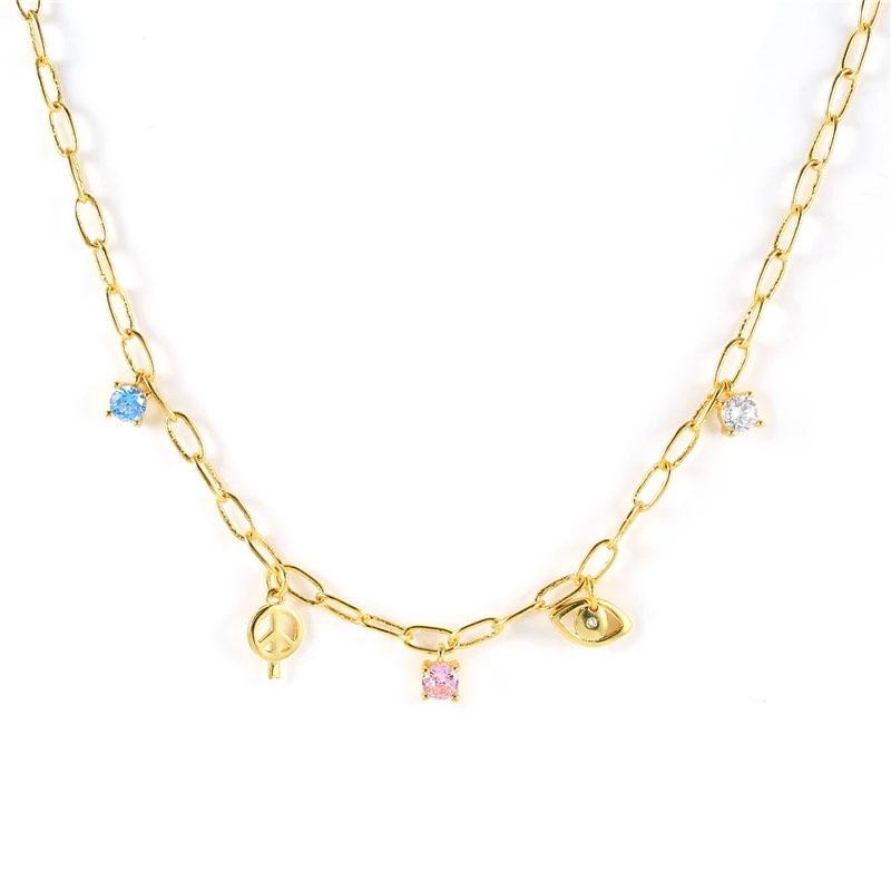 Other Aide Gold Color Silver Big Thick Chain Necklace Colored Zircon Star Pendants Charms Choker Necklaces Fashion Party JewelryOther
Other Aide Gold Color Silver Big Thick Chain Necklace Colored Zircon Star Pendants Charms Choker Necklaces Fashion Party JewelryOther