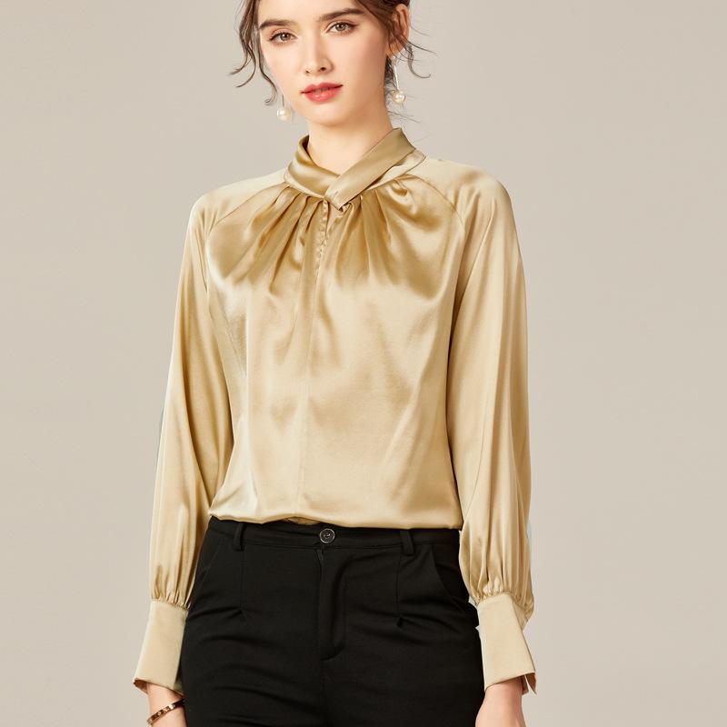 Women's Blouses & Shirts Silk Shirt Lady Spring Women Clothing Collar Long Sleeve Solid Color Satin Casual Top For WomenWomen's, Apricot
Women's Blouses & Shirts Silk Shirt Lady Spring Women Clothing Collar Long Sleeve Solid Color Satin Casual Top For WomenWomen's, Apricot