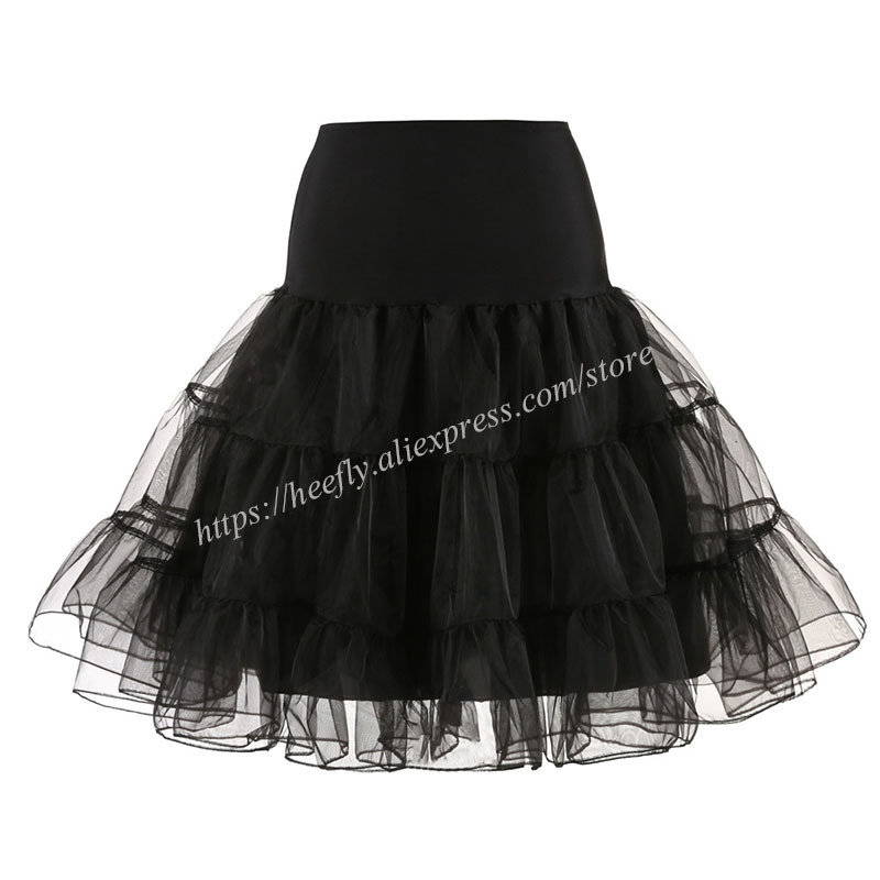 Tulle Skirts Womens Fashion High Waist Pleated Tutu Retro Vintage Petticoat Crinoline Underskirt Faldas saia 220317