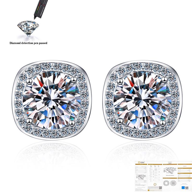 Stud Classic 100% 925 Sterling Silver 1.0 CT Moissanite Gemstone Anniversary Wedding Earrings Fine Jewelry Gift WholesaleStud
Stud Classic 100% 925 Sterling Silver 1.0 CT Moissanite Gemstone Anniversary Wedding Earrings Fine Jewelry Gift WholesaleStud