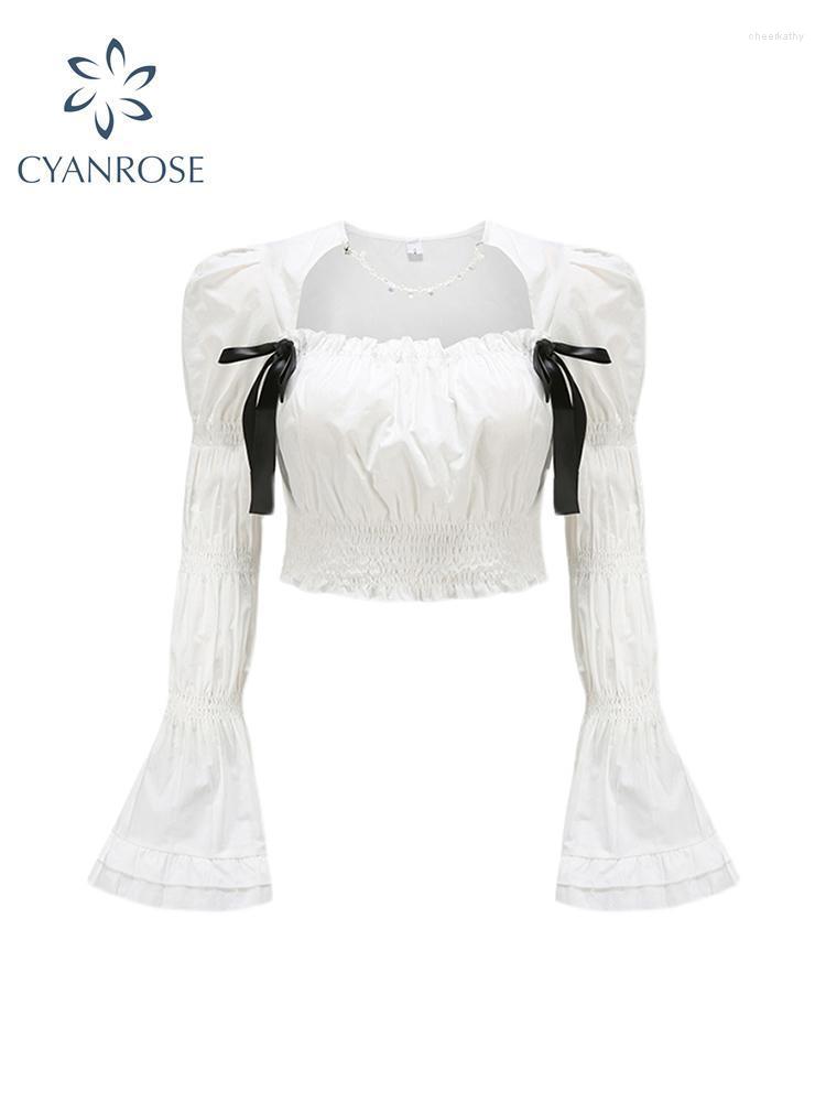 Women' Blouses & Shirts Women Korean Style Square Collar Flare Long Sleeve Slim Crop Tops 2022 Autumn Sexy Temperament Partywear Shirt Lady, White
Women' Blouses & Shirts Women Korean Style Square Collar Flare Long Sleeve Slim Crop Tops 2022 Autumn Sexy Temperament Partywear Shirt Lady, White