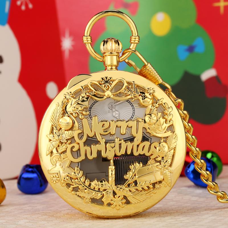 Pocket Watches Merry Christmas Musical Quartz Watch Luxury Gold Hollow Steampunk Retro Roman Numerals Pendant Clock Fob Chain 2022Pocket, Music watch c
Pocket Watches Merry Christmas Musical Quartz Watch Luxury Gold Hollow Steampunk Retro Roman Numerals Pendant Clock Fob Chain 2022Pocket, Music watch c