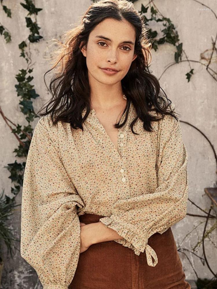 Women' Blouses & Shirts Women Shirt 2022 Spring Summer V-neck Floral Print Edge Stand-up Collar Single-breasted Puff Sleeve Lace-up ShirtWo, Mixed
Women' Blouses & Shirts Women Shirt 2022 Spring Summer V-neck Floral Print Edge Stand-up Collar Single-breasted Puff Sleeve Lace-up ShirtWo, Mixed