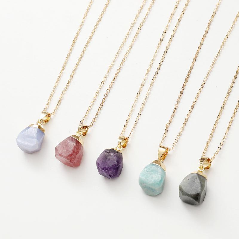 Pendant Necklaces Necklace European And American Natural Stone Rough Pendants Crystal Jewelry Accessories Birthstones
Pendant Necklaces Necklace European And American Natural Stone Rough Pendants Crystal Jewelry Accessories Birthstones