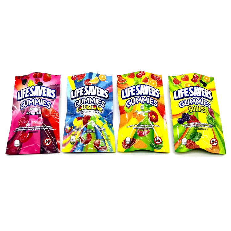 Empty 600mg Lifesavers Candy Mylar Bags Smell Proof Wild Berries Collisions Candy Edibles Gummies Package
Empty 600mg Lifesavers Candy Mylar Bags Smell Proof Wild Berries Collisions Candy Edibles Gummies Package