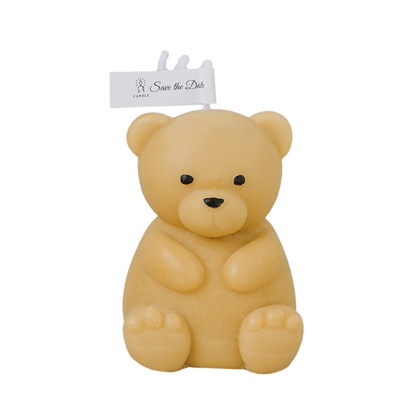 Children's birthday candles cartoon little bear scented candle creative cute aromatherapy handmade candle cake decor candle