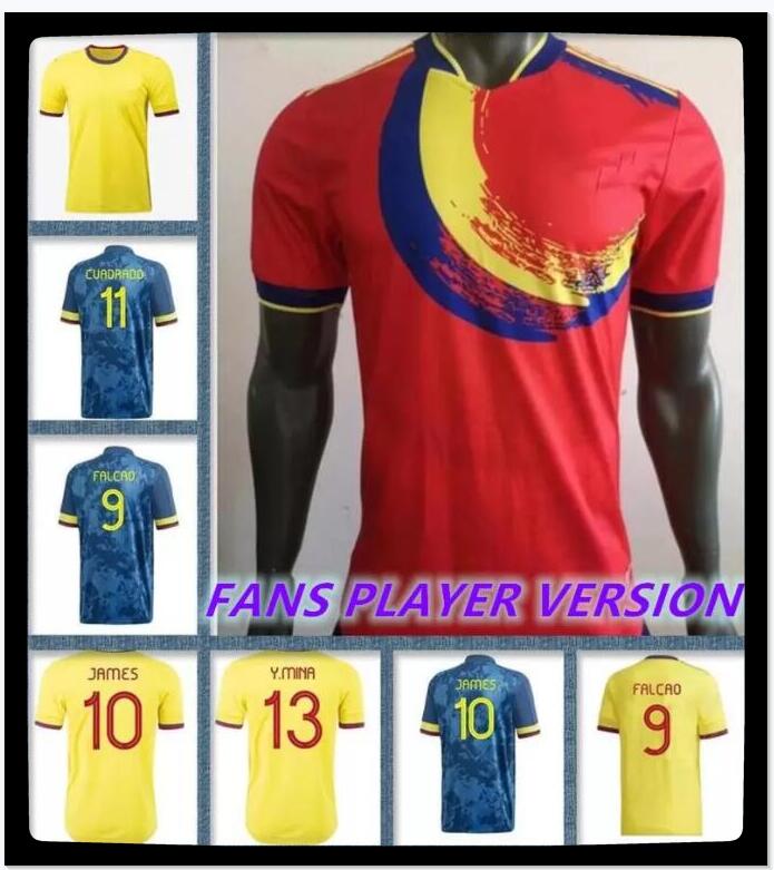 21 22 23 Colombia Home Away soccer jerseys 2021 2022 2023 JAMES football shirt FALCAO VALDERRAMA CUADRAD GUARIN Camiseta de futbol maillot FANS PLAYER VERSION
21 22 23 Colombia Home Away soccer jerseys 2021 2022 2023 JAMES football shirt FALCAO VALDERRAMA CUADRAD GUARIN Camiseta de futbol maillot FANS PLAYER VERSION