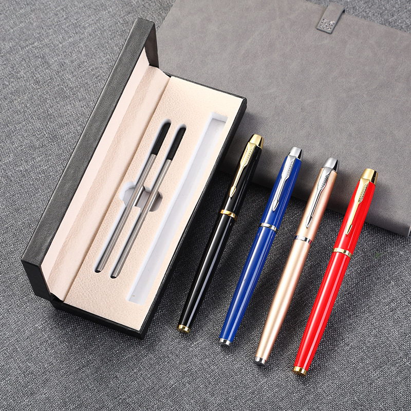 High Metal roller pen set with 2 refills gift business with packing box Elegant Fancy Ball Nice Pens Customize logo office lady friends customized pro