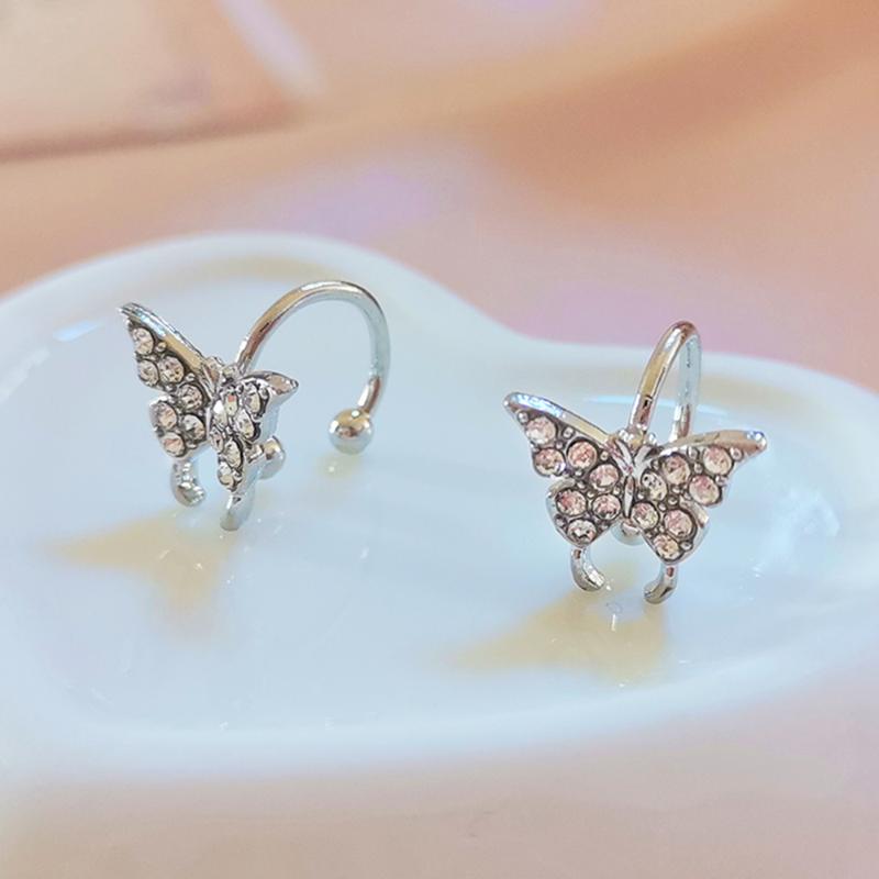Clip-on & Screw Back Fashion Ladies Butterfly Rhinestones Ear Clip Hook Adjustable Elegant Jewelry For Women Gift Birthday Date 2022Clip-on
Clip-on & Screw Back Fashion Ladies Butterfly Rhinestones Ear Clip Hook Adjustable Elegant Jewelry For Women Gift Birthday Date 2022Clip-on