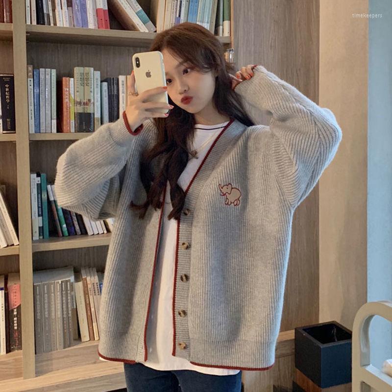 Women' Knits & Tees Korean Spring And Autumn Sweater Loose Versatile V-neck Embroidery Knitted Cardigan Female Student Coat TrendWomen' Ti, Black
Women' Knits & Tees Korean Spring And Autumn Sweater Loose Versatile V-neck Embroidery Knitted Cardigan Female Student Coat TrendWomen' Ti, Black