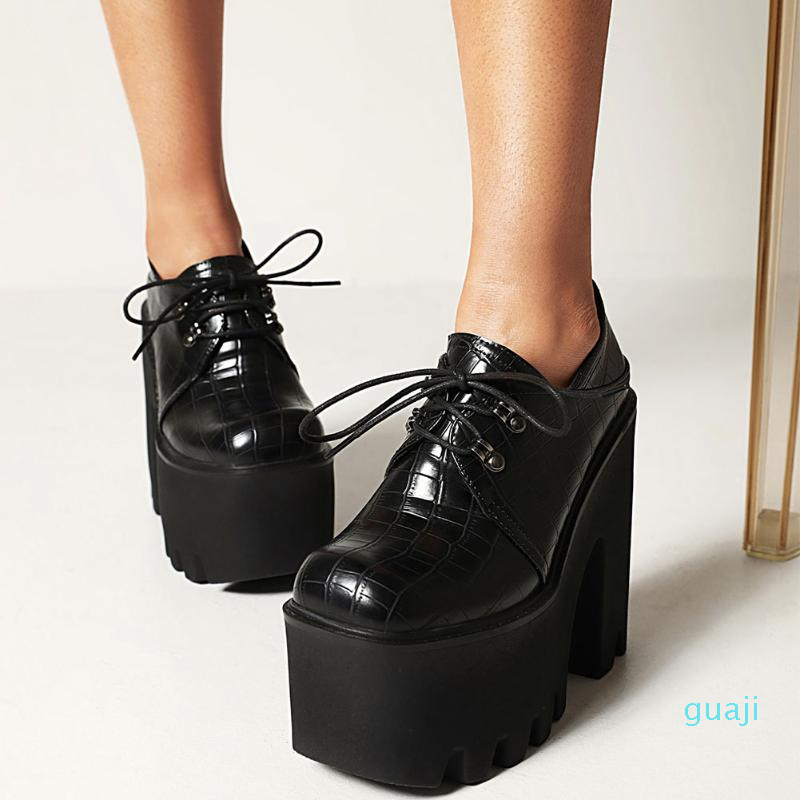 Dress Shoes Spring Brand Female Pumps Heels Leather Snake Lace-Up Super High Heel Platform Woman, Blackstonepattern
Dress Shoes Spring Brand Female Pumps Heels Leather Snake Lace-Up Super High Heel Platform Woman, Blackstonepattern