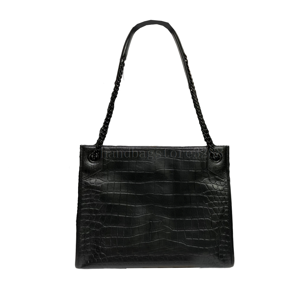Gaby Shoulder Bags Tote Shopping luxuries designers women Handbags Handbag Plain Thread Genuine Leather Chains Versatile Hasp medium size High Quality Alligator, Black
Gaby Shoulder Bags Tote Shopping luxuries designers women Handbags Handbag Plain Thread Genuine Leather Chains Versatile Hasp medium size High Quality Alligator, Black