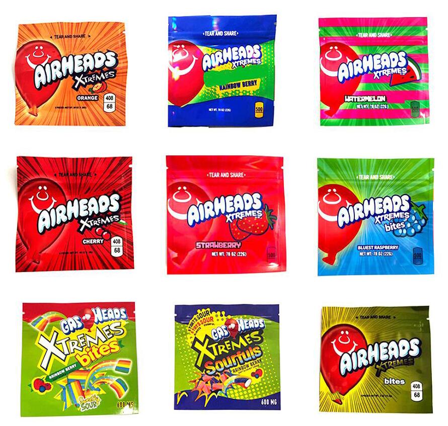 Air heads xtremes edibles mylar packaging bags bites cherry orange rainbow berry zipper plastic package
Air heads xtremes edibles mylar packaging bags bites cherry orange rainbow berry zipper plastic package