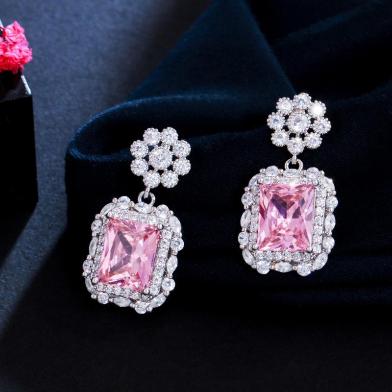 Dangle & Chandelier CWWZircons Cute Romantic Big Pink Cubic Zirconia Crystal Women Party Drop Earrings Trendy Silver Plated Engagement Jewle
Dangle & Chandelier CWWZircons Cute Romantic Big Pink Cubic Zirconia Crystal Women Party Drop Earrings Trendy Silver Plated Engagement Jewle