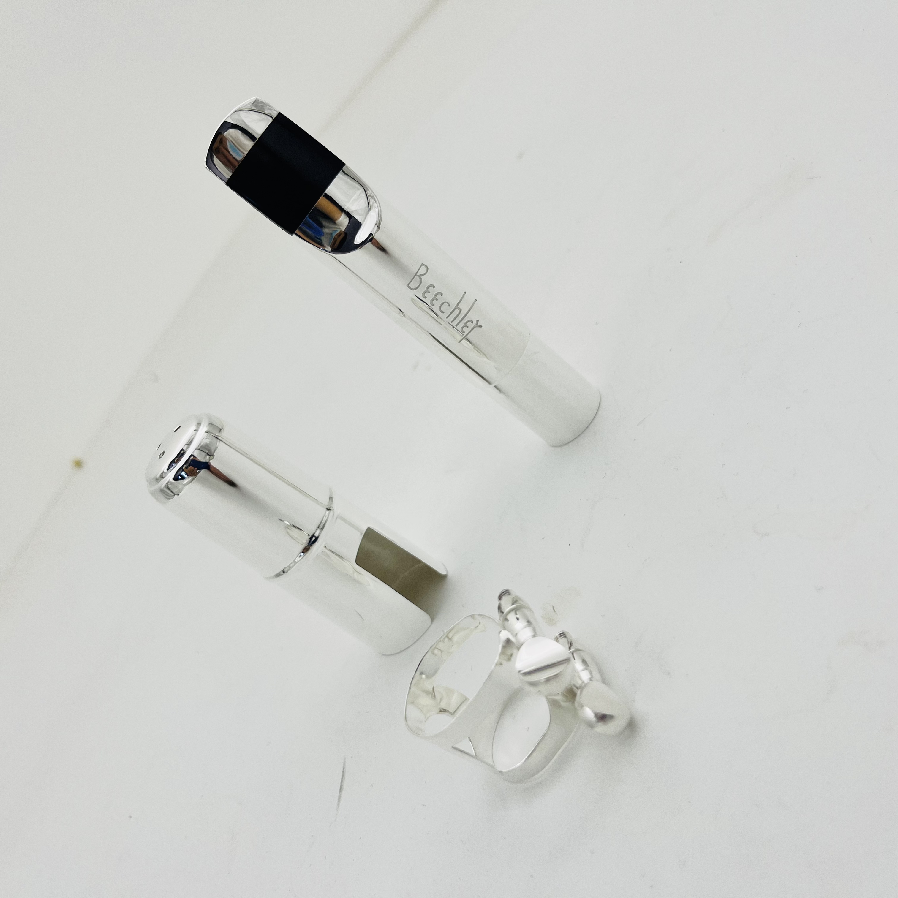 High Quality Beechler Saxophone Mouthpiece Alto Soprano Tenor Size 5 6 7 8 9 Sliver Plated Sax Accessories Real Pictures